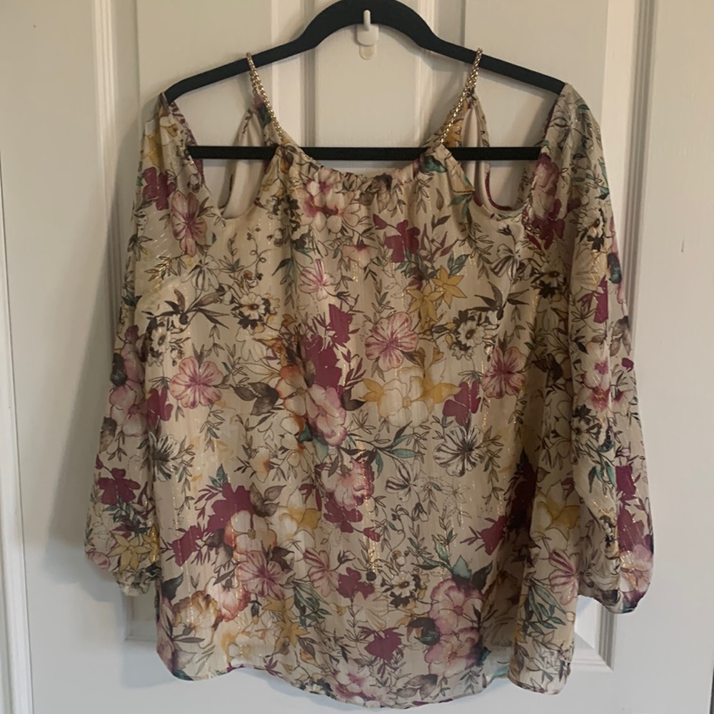 Size Large, Thalia Sodi off shoulder halter blouse